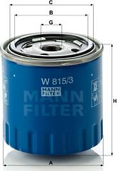 Mann-Filter W 815/3 - Eļļas filtrs ps1.lv