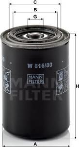 Mann-Filter W 816/80 - Eļļas filtrs ps1.lv