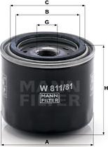 Mann-Filter W 811/81 - Eļļas filtrs ps1.lv