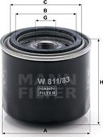 Mann-Filter W 811/83 - Eļļas filtrs ps1.lv