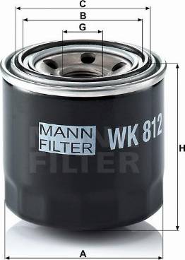 Mann-Filter W 812 - Eļļas filtrs ps1.lv