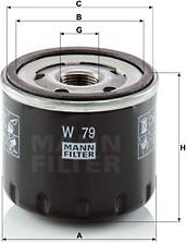 Mann-Filter W 79 - Eļļas filtrs ps1.lv