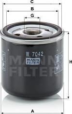 Mann-Filter W 7042 - Eļļas filtrs ps1.lv