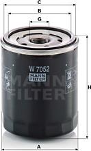 Mann-Filter W 7052 - Eļļas filtrs ps1.lv
