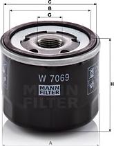 Mann-Filter W 7069 - Eļļas filtrs ps1.lv