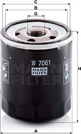 Mann-Filter W 7061 - Eļļas filtrs ps1.lv