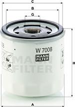 Mann-Filter W 7008 - Eļļas filtrs ps1.lv