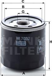 Mann-Filter W 7032 - Eļļas filtrs ps1.lv