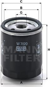 Mann-Filter W 7020 - Eļļas filtrs ps1.lv