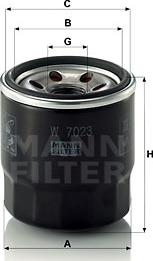 Mann-Filter W 7023 - Eļļas filtrs ps1.lv