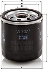 Mann-Filter W 7077 - Eļļas filtrs ps1.lv