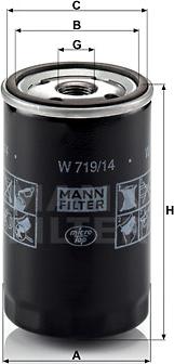 Mann-Filter W 719/14 - Eļļas filtrs ps1.lv