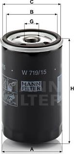 Mann-Filter W 719/15 - Eļļas filtrs ps1.lv