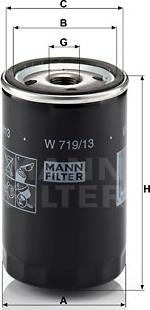 Mann-Filter W 719/13 - Eļļas filtrs ps1.lv