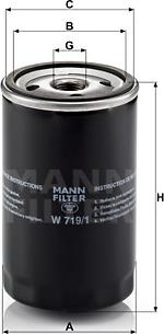 Mann-Filter W 719/1 - Eļļas filtrs ps1.lv