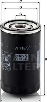 Mann-Filter W 719/30 - Eļļas filtrs ps1.lv