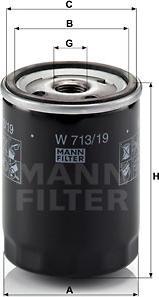 Mann-Filter W 713/19 - Eļļas filtrs ps1.lv