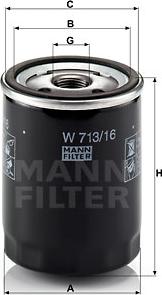 Mann-Filter W 713/16 - Eļļas filtrs ps1.lv