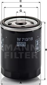 Mann-Filter W 713/18 - Eļļas filtrs ps1.lv