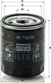 Mann-Filter W 713/28 - Eļļas filtrs ps1.lv