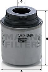 Mann-Filter W 712/94 - Eļļas filtrs ps1.lv