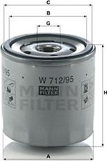 Mann-Filter W 712/95 - Eļļas filtrs ps1.lv