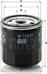 Mann-Filter W 712/41 - Eļļas filtrs ps1.lv