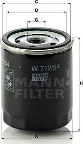 Mann-Filter W 712/54 - Eļļas filtrs ps1.lv
