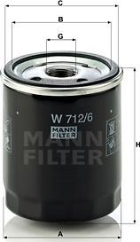 Mann-Filter W 712/6 - Eļļas filtrs ps1.lv