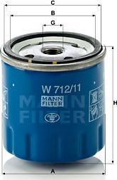 Mann-Filter W 712/11 - Eļļas filtrs ps1.lv