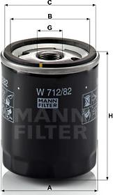 Mann-Filter W 712/82 - Eļļas filtrs ps1.lv