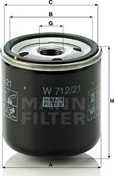 Mann-Filter W 712/21 - Eļļas filtrs ps1.lv