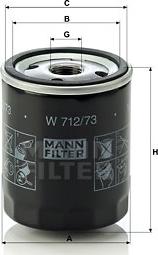 Mann-Filter W 712/73 - Eļļas filtrs ps1.lv