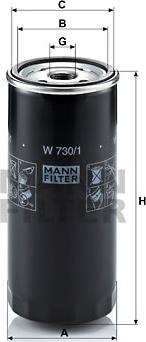 Mann-Filter W 730/1 - Eļļas filtrs ps1.lv