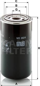 Mann-Filter WD 950/4 - Hidrofiltrs, Automātiskā pārnesumkārba ps1.lv