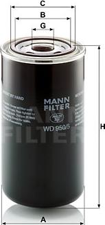 Mann-Filter WD 950/5 - Filtrs, Hidropacēlāja sistēma ps1.lv