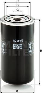 Mann-Filter WD 950/2 - Hidrofiltrs, Automātiskā pārnesumkārba ps1.lv