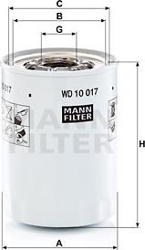 Mann-Filter WD 10 017 x - Filtrs, Hidropacēlāja sistēma ps1.lv