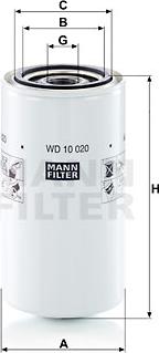Mann-Filter WD 10 020 - Filtrs, Hidropacēlāja sistēma ps1.lv