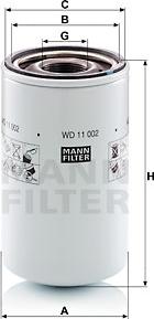 Mann-Filter WD 11 002 - Filtrs, Hidropacēlāja sistēma ps1.lv