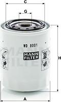 Mann-Filter WD 8001 - Filtrs, Hidropacēlāja sistēma ps1.lv