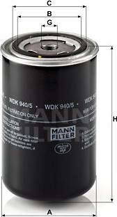 Mann-Filter WDK 940/5 - Degvielas filtrs ps1.lv