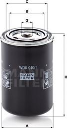 Mann-Filter WDK 940/1 - Degvielas filtrs ps1.lv