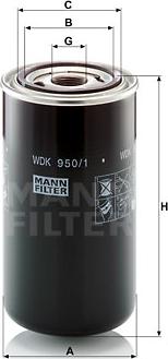 Mann-Filter WDK 950/1 - Degvielas filtrs ps1.lv