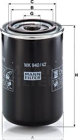 Mann-Filter WK 940/42 - Degvielas filtrs ps1.lv