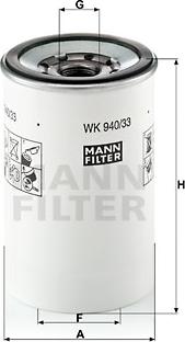 Mann-Filter WK 940/33 x - Degvielas filtrs ps1.lv