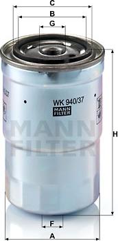 Mann-Filter WK 940/37 x - Degvielas filtrs ps1.lv