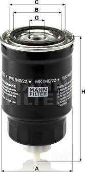 Mann-Filter WK 940/22 - Degvielas filtrs ps1.lv