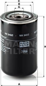 Mann-Filter WK 940/2 - Degvielas filtrs ps1.lv