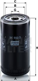 Mann-Filter WK 950/3 - Degvielas filtrs ps1.lv